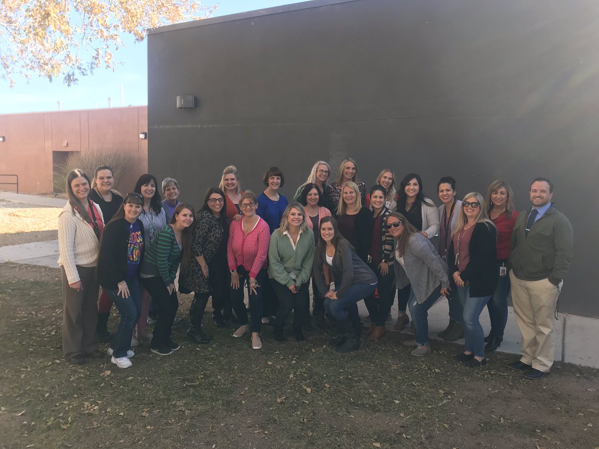 Osuna staff representing National Kindness Day by channeling our inner Mr. Rodgers and wearing our cardigans. <a href="/Principal_Myers/">Hanna Myers</a> <a href="/LaurenGarciaNM/">Lauren Garcia</a> <a href="/Mrs_Isler/">Jessica Isler</a> <a href="/Osuna_Tech/">Karen Romero</a> @SYJacksonAP1 <a href="/amy_borchers523/">AmyBorchers</a> <a href="/MrsLeonard20/">Mrs. Leonard</a>