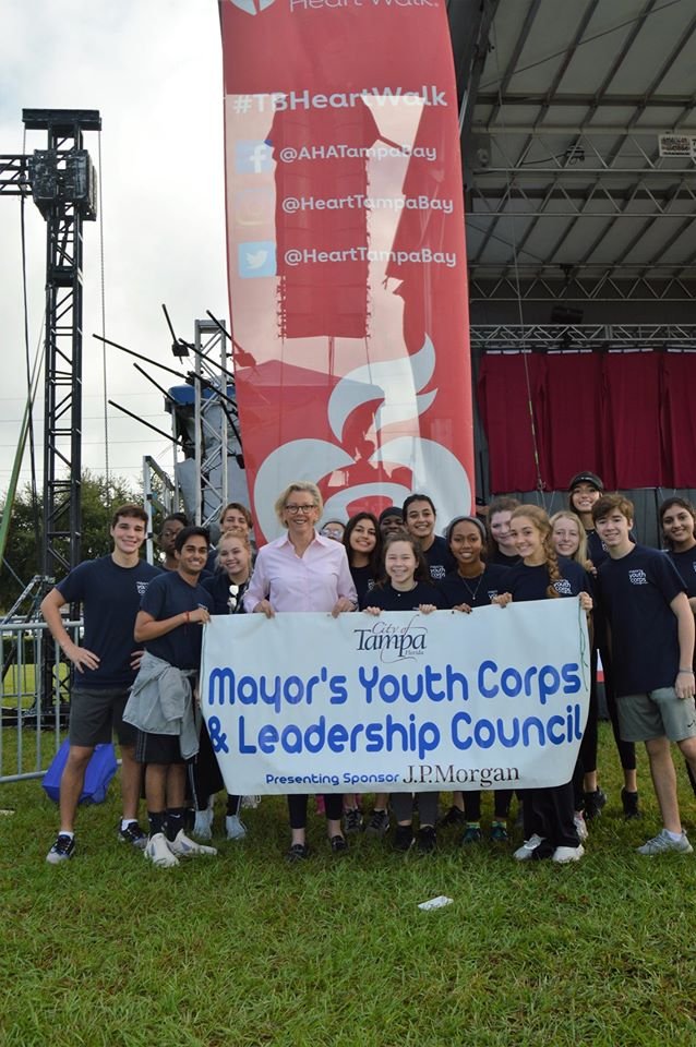 jtjasper's tweet photo. Walking in Tampa's American Heart Association Heart Walk as part of the Tampa Mayor's Youth Corps &amp; Leadership Council. Thank you Mayor Jane Castor for your continued support to develop teens into future community leaders. https://t.co/It3NYU6ja9