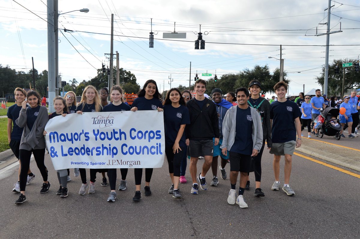 jtjasper's tweet photo. Walking in Tampa's American Heart Association Heart Walk as part of the Tampa Mayor's Youth Corps &amp; Leadership Council. Thank you Mayor Jane Castor for your continued support to develop teens into future community leaders. https://t.co/It3NYU6ja9