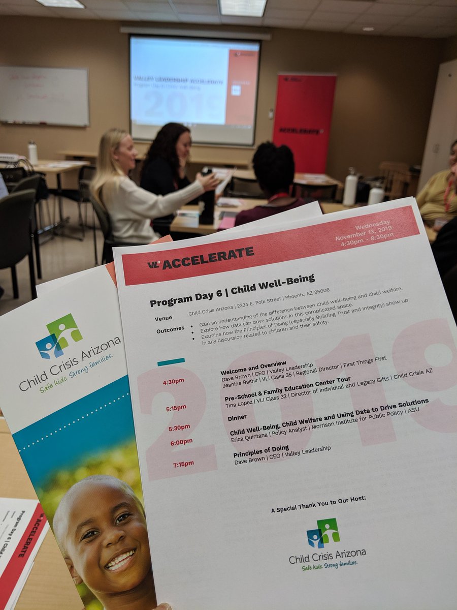 VLeadership's tweet photo. Focusing on AZ's most pressing issues, today our #VLAccelerate cohort is diving deep into #childwellbeing in Arizona. How do we protect AZ's children, preventively and reactively? https://t.co/oQZUFAUzLC