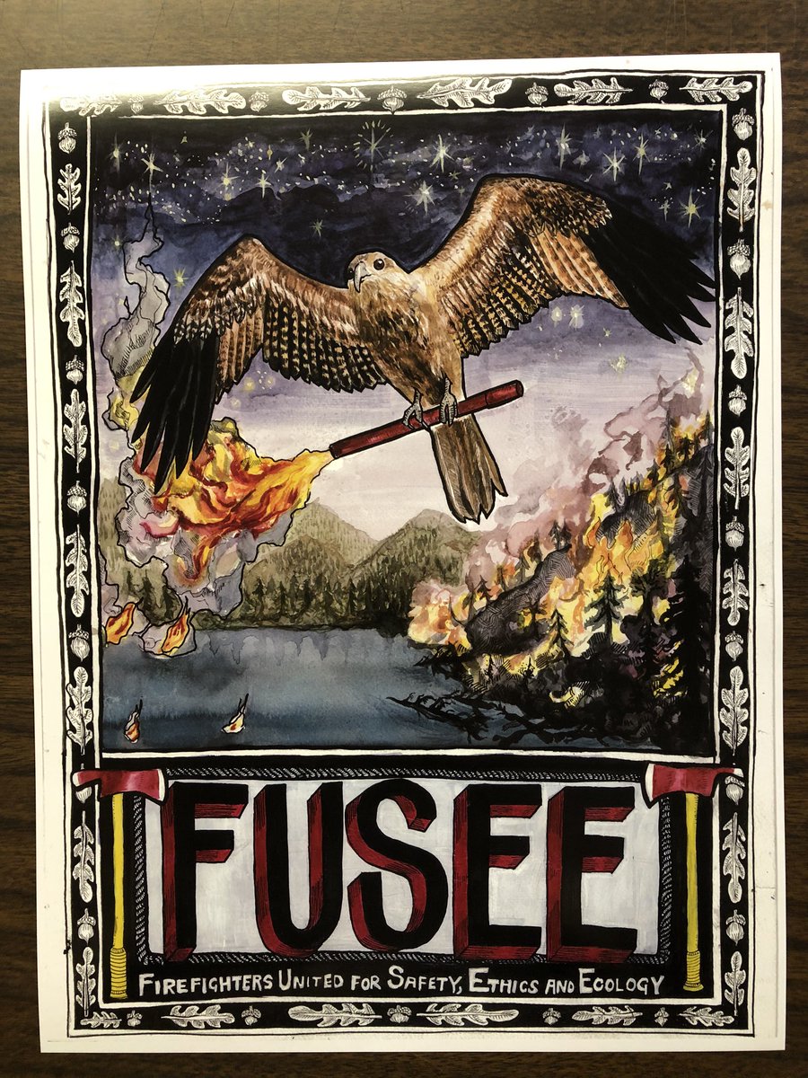 fuseefire's tweet photo. This beautiful artwork was made by one of our supporters! Weโll have high quality prints available for donation at the upcoming @fireecology conference #firecon19 https://t.co/knOIH3cdkv