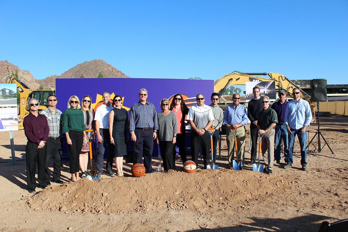 dfdgarchitects's tweet photo. The future is bright at the groundbreaking for the new @Suns and @PhoenixMercury state-of-the-art practice facility. @DFDG_Arch is proud to be part of this outstanding vision and investment into our community! #RisePHX #44Camelback https://t.co/aEOHm9qTBx