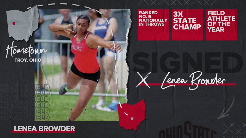 🚨New Buckeye Alert🚨⁣
⁣
You’re officially a member of Buckeye throws, Lenea🌰💪⁣
⁣
#GoBucks