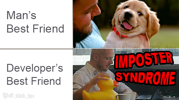 half_stack_dev's tweet image. Finally a meme we can all relate to