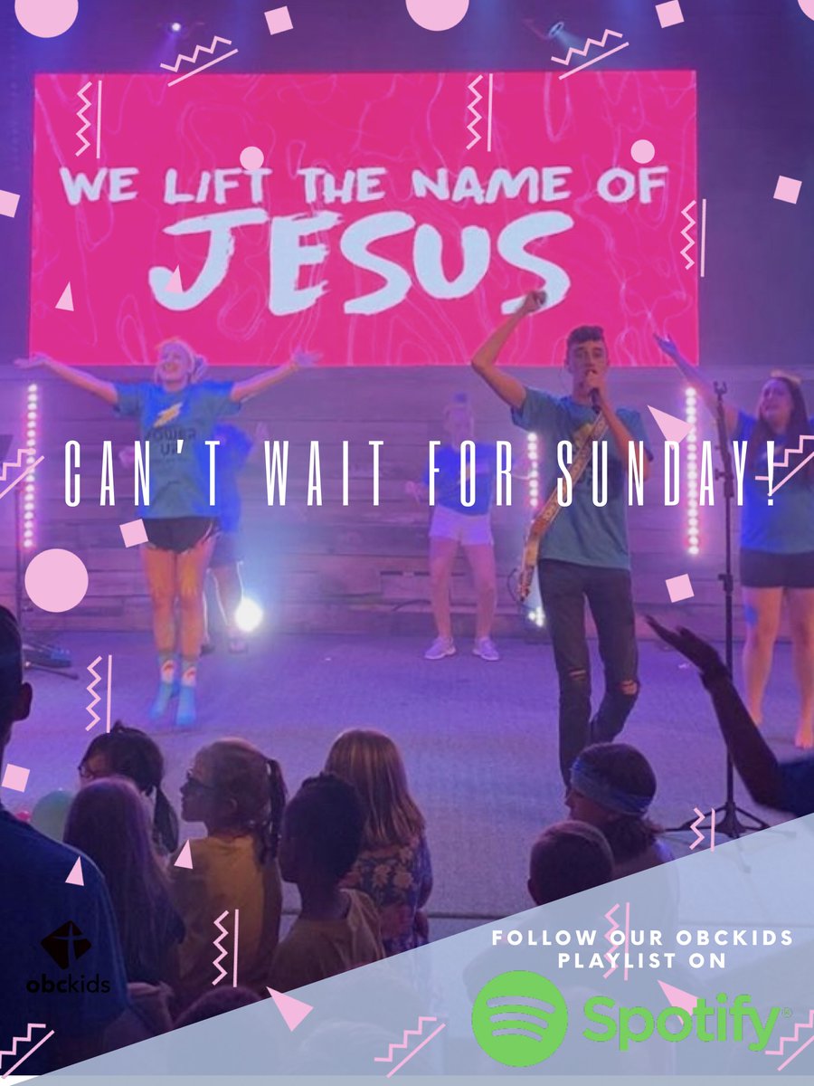 obckids's tweet photo. Can’t wait until Sunday! 🙌🏻
.
The praise doesn’t have to stop just because it’s a Wednesday! Follow our playlist on @spotify under “OBCKIDS Songs”. #obckids https://t.co/lbxHitgIvj