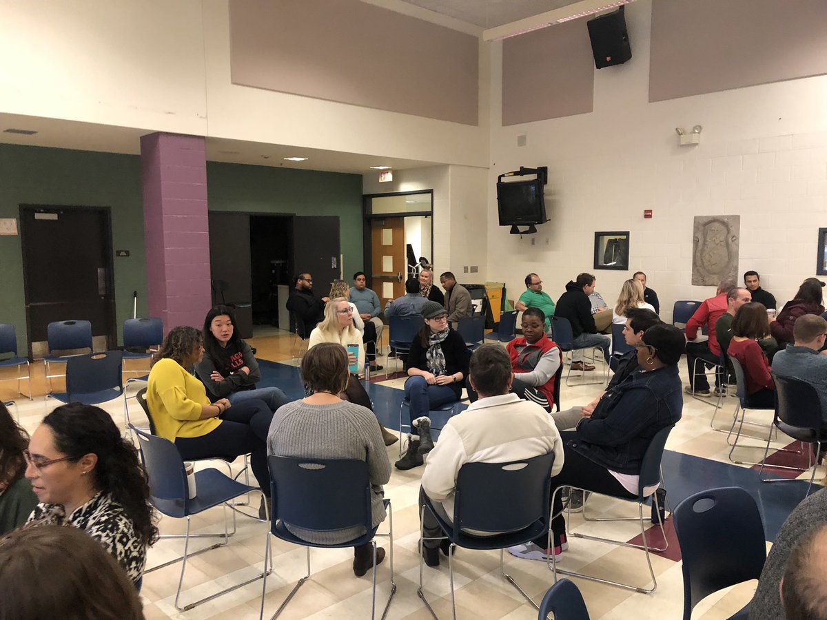 Building community with restorative  circles at the Julian Middle School staff meeting this morning.
#oakpark97 #julianworks