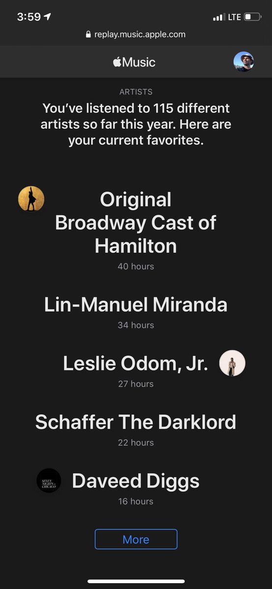 Tried out Apple Replay, I do love me some <a href="/HamiltonMusical/">Hamilton</a>