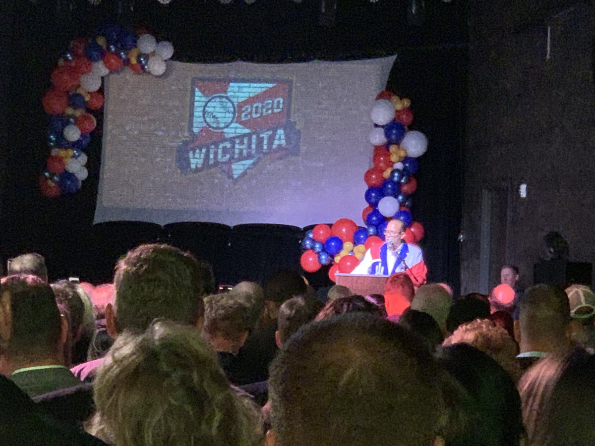 ConnectingIct's tweet image. Cookie Rojas with opening remarks at the @WichitaBaseball team name unveiling. 

#RepYour2020