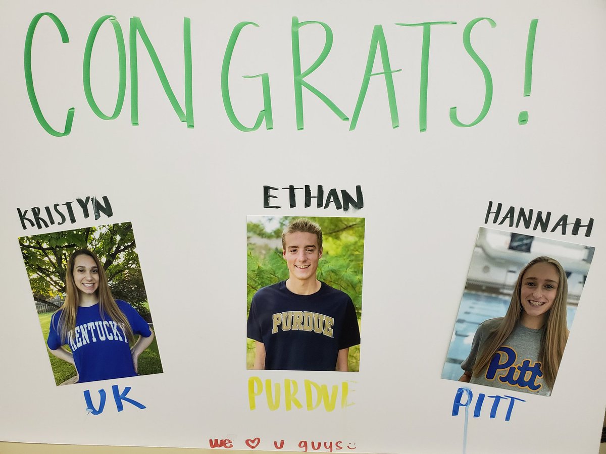 DCST_OH's tweet photo. Congrats to these three on signing with their respective University's! We wish you all the best! #NationalSigningDay
@UKSwimDive @PurdueWSwim @Pitt_SWIM_DIVE https://t.co/ay39LxpPuR