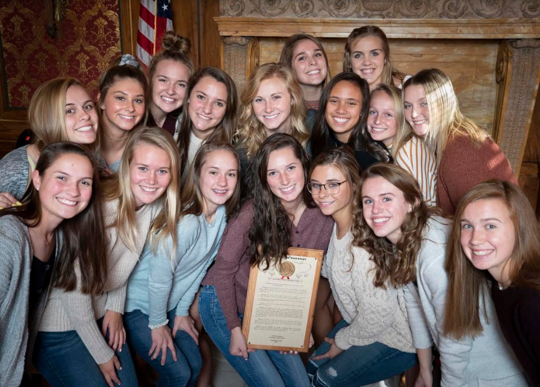 OregonPanthers's tweet photo. Yesterday at the Capitol, the OHS Girls Soccer program was honored by the WI State Assembly for their continued excellence. @RepDonVruwink authored Joint Resolution 76 to recognize the team for its 5 straight trips to state as well as winning the 2019 title, going undefeated. https://t.co/gmoXkOxXpN
