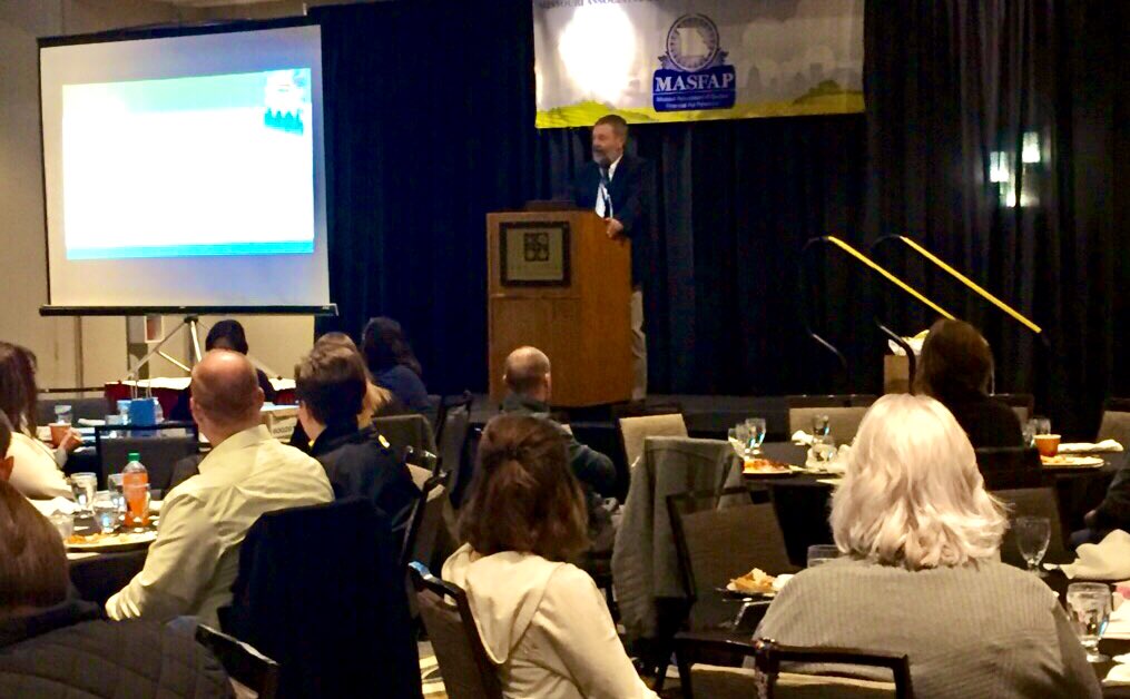 MODHEWD's tweet photo. #MDHEWD Deputy Commissioner Leroy Wade shared details of our department transformation and a state financial aid update with #MASFAP attendees earlier today. A lot of great things happening as we work to help all Missourians get on a path. #WeServeMO https://t.co/gN5JJbQJwx