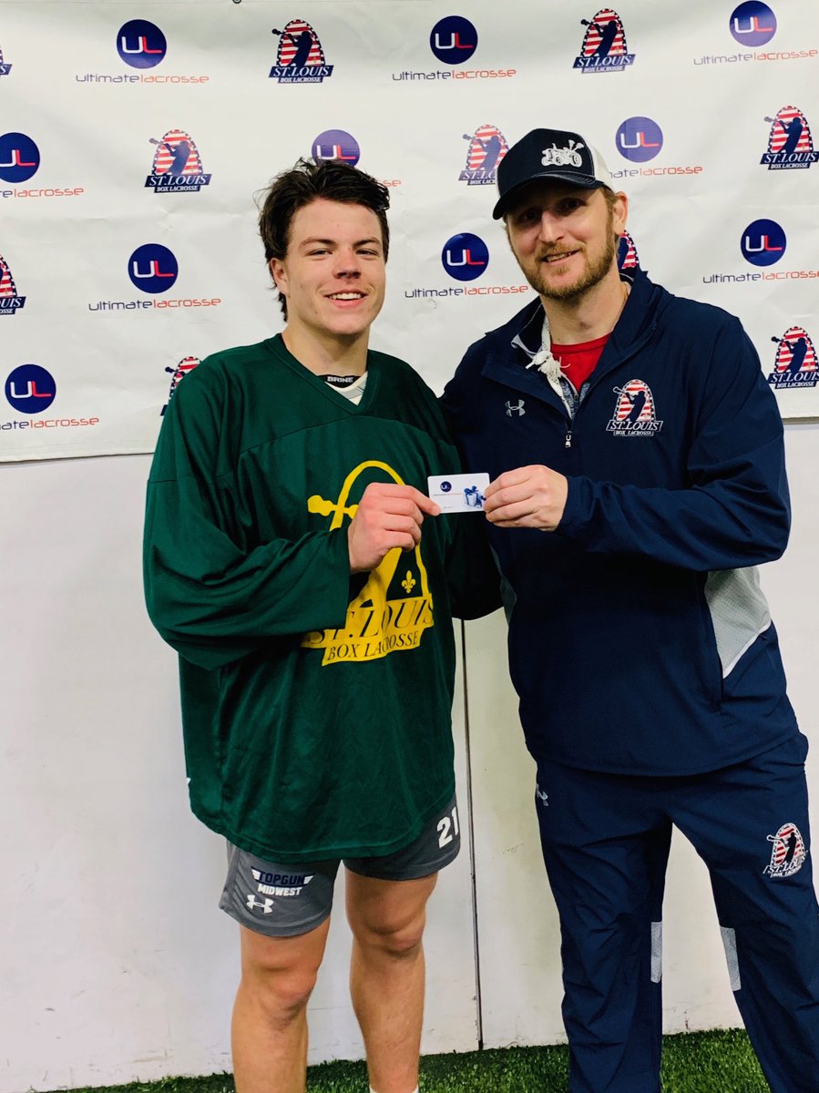 StLBox_Lacrosse's tweet photo. Congrats to ⁦@FlyerLax⁩ Pete Grebe for being named ⁦@UltimateLaxSTL⁩ player of the week for his efforts in week 2. Or should we say Mr. BraveHeart. Guy even dominates when the power goes out! #WellDonePG https://t.co/ADXKs18bVc
