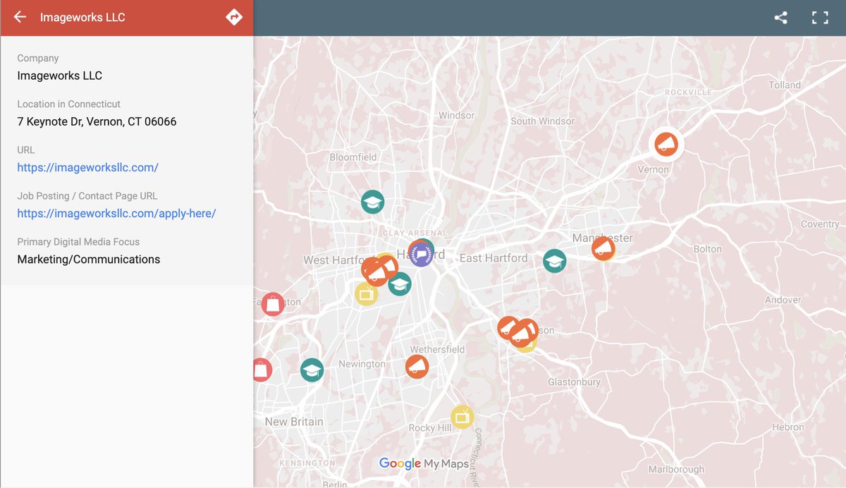 DigitalMedia_CT's tweet photo. We hope you've enjoyed learning more about 
@ImageWorksLLC today, based right in #Vernon, CT!
 
#ConnectWhatsNext in CT by checking out other companies, schools, &amp; festivals on our growing map, here: https://t.co/aQVJ210kep

#DigitalMediaCT #InsidetheIndustry https://t.co/3Rq6F1jve6
