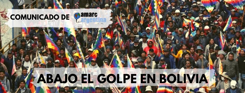 🎙️Comunicado : Abajo el golpe en Bolivia 

Desde  <a href="/amarc_argentina/">Amarc Argentina</a> queremos expresar el total repudio al golpe de estado contra el pueblo boliviano.

#BoliviaGolpeDeEstado 

👉amarcargentina.org/2019/11/14/aba…