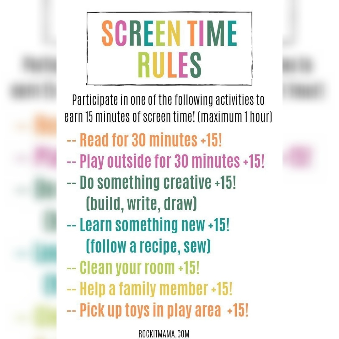 PParentAlliance's tweet photo. Do you have screen time rules in your house? If so what are they?

It's okay if you don't allow screen time or if you do and don't limit it. There's no judgement here. https://t.co/PeWP5zxfjR