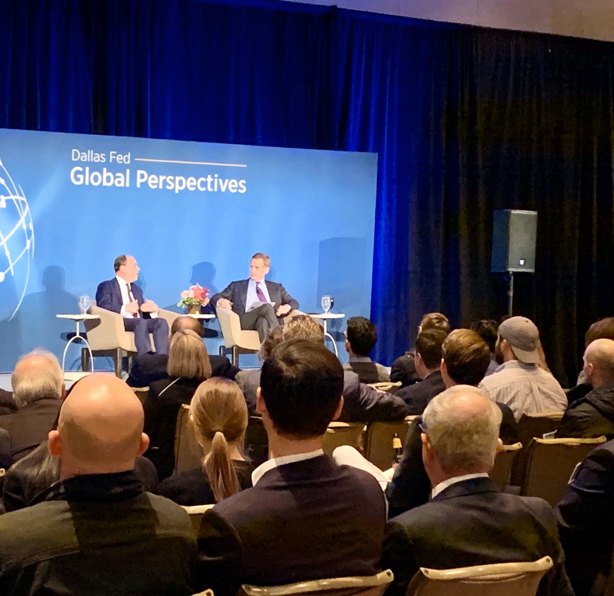 luistweeto's tweet photo. Great panel discussion this evening on Global Perspectives with the President of American Action Forum, Douglas Holtz-Eakin and President & CEO of @DallasFed, Robert Kaplan. #DallasFedGP https://t.co/vbZl9uO5qb