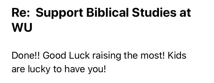 SumpterJosh's tweet photo. Thankful for the support of my former youth group parents - as they support Biblical &amp; Ministry Studies majors/minors at @WaynesburgU #WUDOG #DayOfGiving #Thankful https://t.co/j6WHGM4YwN