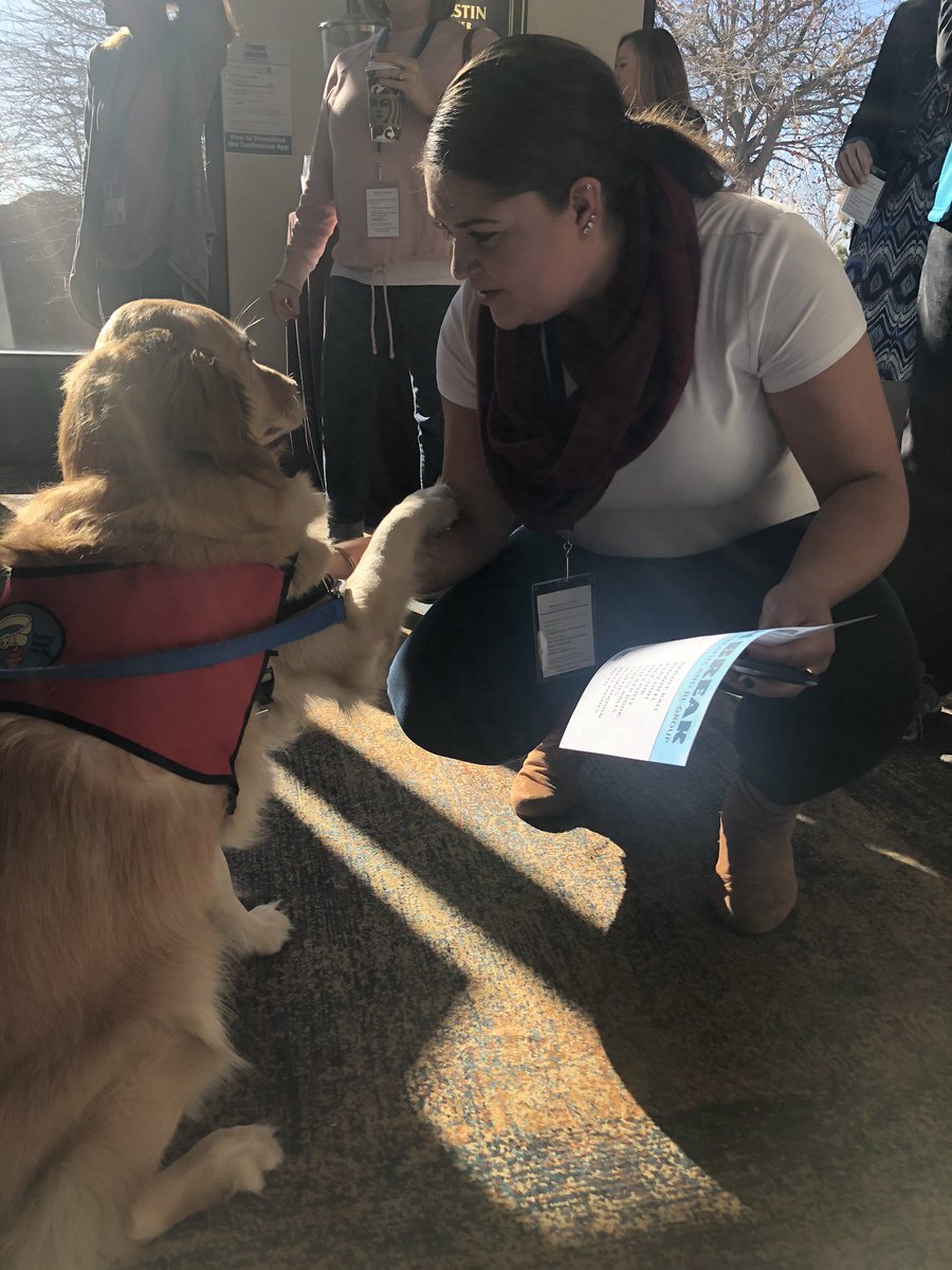 MsFruvellhoff's tweet image. @QuintanaZenia and I have been learning so much at the #tisc2019! We  reaffirmed our beliefs &amp;amp; practices, were reminded of where we can grow, &amp;amp; therapy dogs were there every day. Did I mention therapy  🐕 🐶 🐕 ?? #allthepuppies