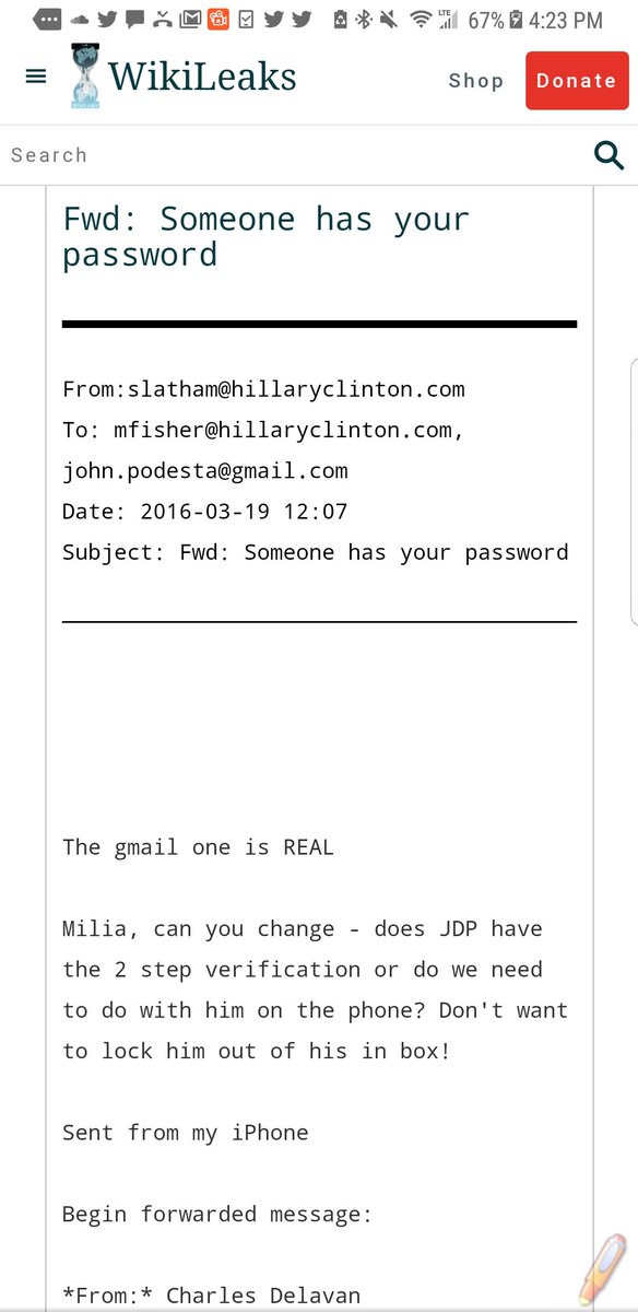 The whole "Russia Hack" stuff was fake .....John Podesta(Hillary Clinton Campaign Chair) have his passwords away to Crowdstrike and other folks got a hold of it  #Location  #Ukraine  https://wikileaks.org/podesta-emails/emailid/34899