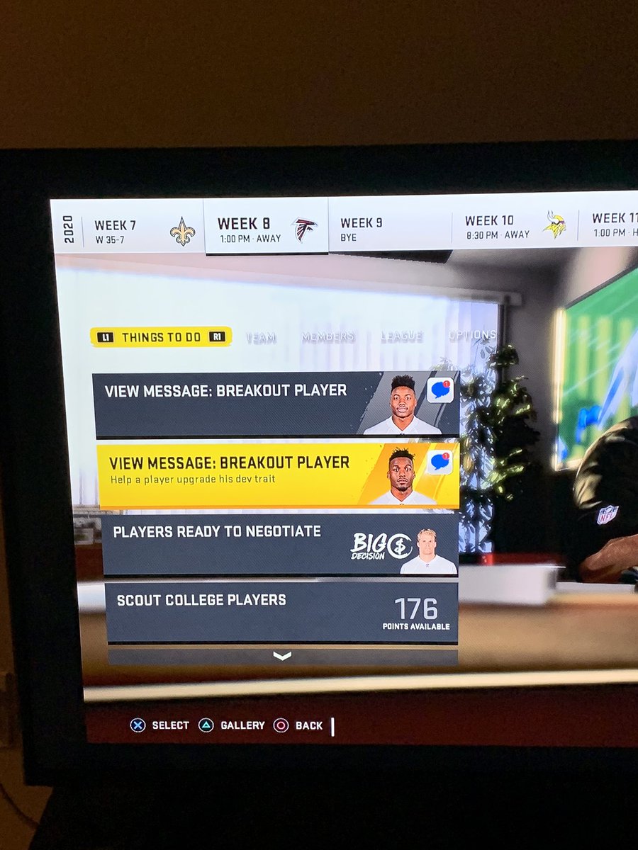 PackersCFA1's tweet photo. The Panthers have two players that can revive development upgrade this week. Lets pray for the Sim Gods to get it done. https://t.co/XszSyL2CTr