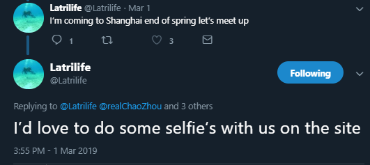 March 1/3: In early March  @realChaoZhou was still getting meet up invites and love from  $TSLAQ. Even though he announced he would be buying  $TSLA stock.