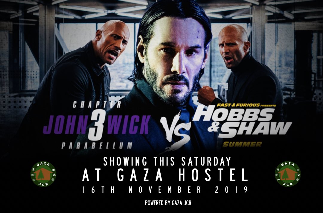 GazaJcr's tweet photo. John Wick 3 or Hobbs &amp; Shaw 🤔? https://t.co/1zzccd64Zd