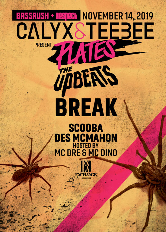 RespectClub's tweet photo. #Tomorrow : @LarryCalyx and @DjTeeBee presents Plates w/ @theupbeats @SymmetryHQ + @ScoobaOne @DesMcMahon @dknow #mcDre by @bassrush + @respectdnb at @ExchangeLA Tickets: https://t.co/pRFWVkwjPa https://t.co/gUWaxocDjP