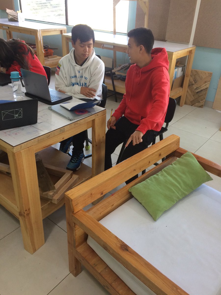 EnglehartJordan's tweet photo. My HS Design Tech students are investigating furniture on campus, so they can design and build the furniture for our Design Lab remodel.  Inquiry in action!  #ACmakerspace @acotopaxi https://t.co/TqVRp12qSu
