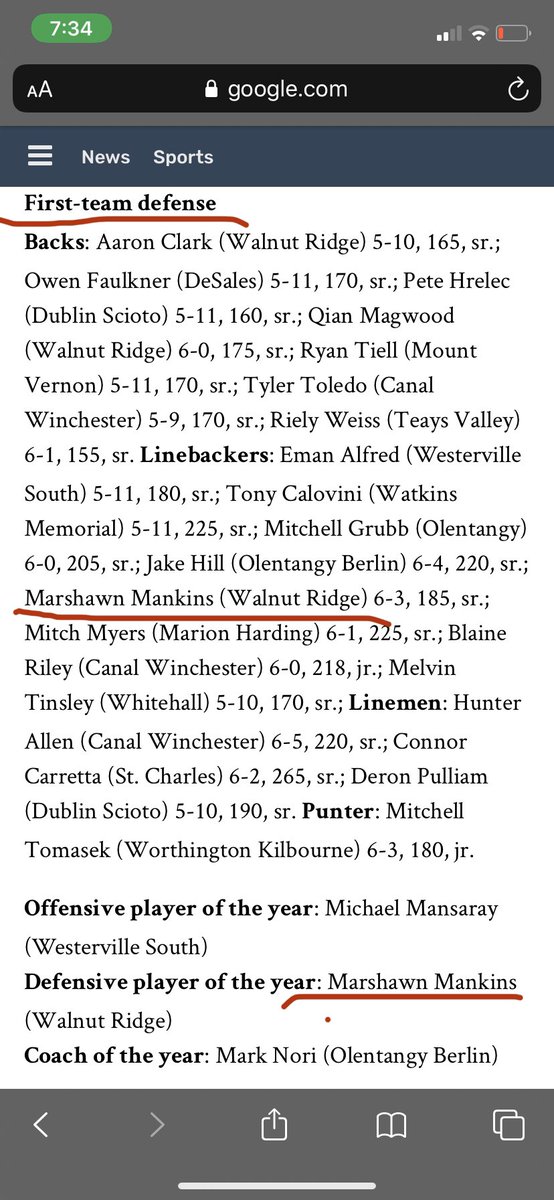 mar2hawn's tweet photo. First team all district and division 2 Defense player of year ππΎ #PrimeTime #HardStepper https://t.co/xMF6sMsWAh