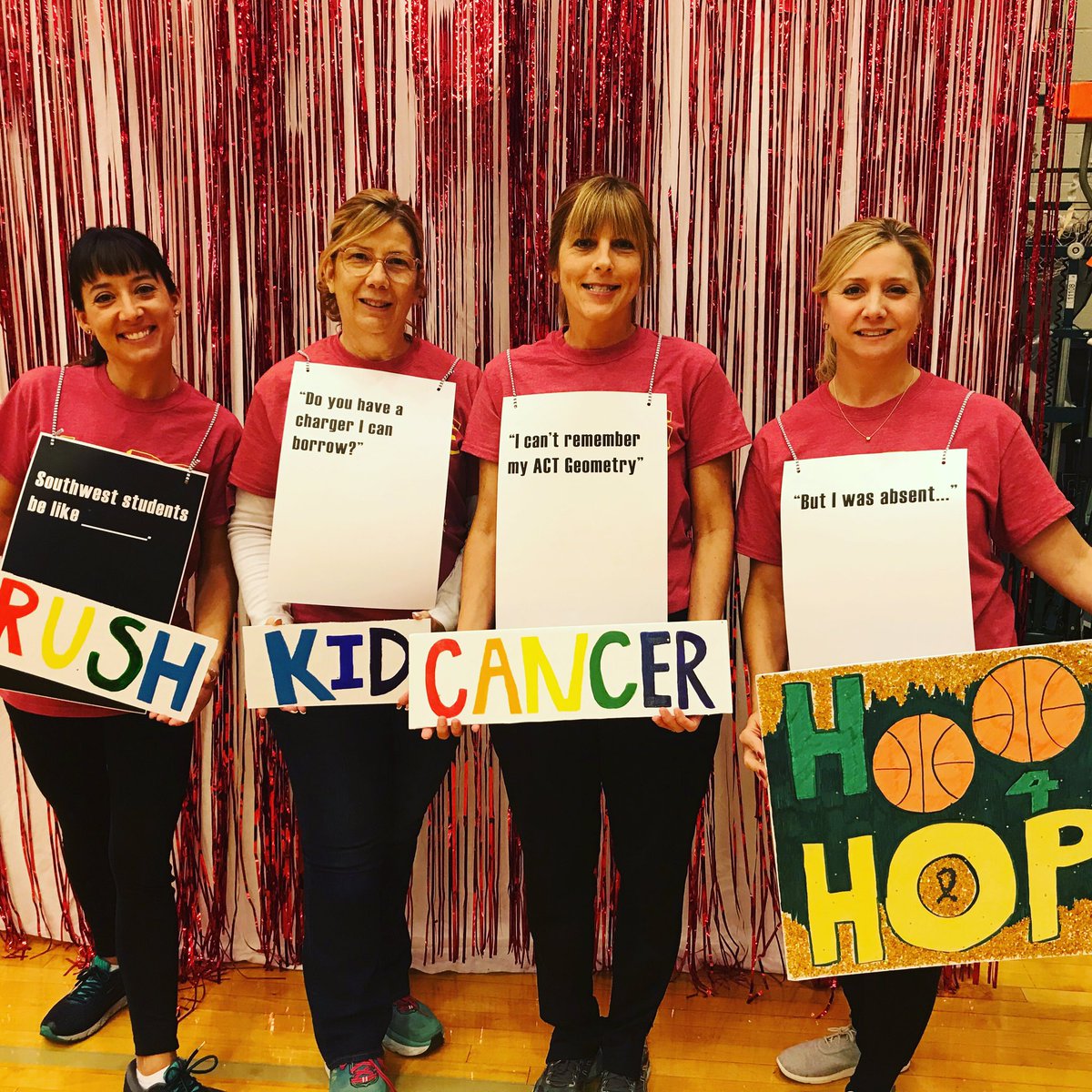 We were down two teammates but we still helped #crushkidcancer Teachers Against Humanity! <a href="/HoopsforHopeSW/">BVSW Hoops for Hope</a>