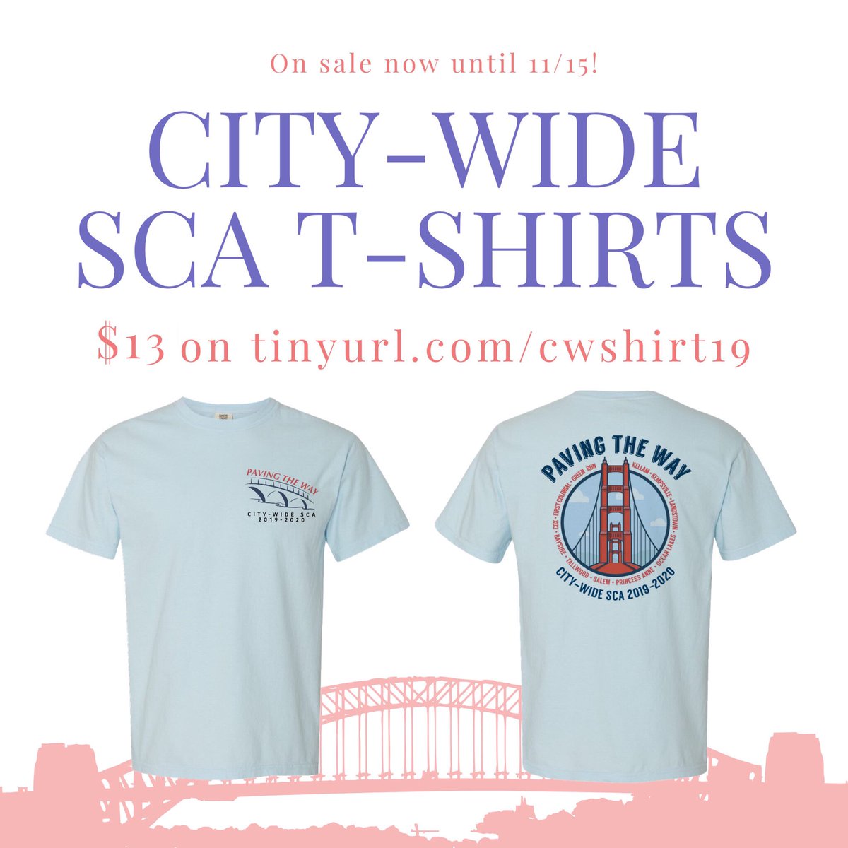 CityWideSca's tweet photo. City-wide Shirt orders are due THIS FRIDAY! Proceeds go towards charity in our annual Benefit Project💛 Shirts are $13 and can be ordered at https://t.co/Ew418BHJ5K https://t.co/7oqenliTKG