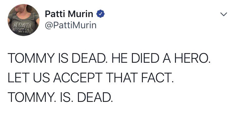 TOMMY. IS. DEAD.