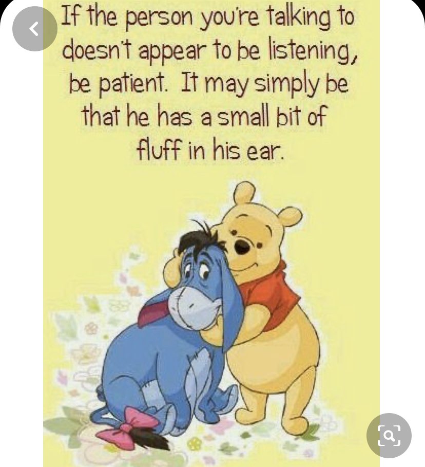 SuziLDavis's tweet image. #ThursdayThoughts #simplemessage #listen #care #winniethepooh