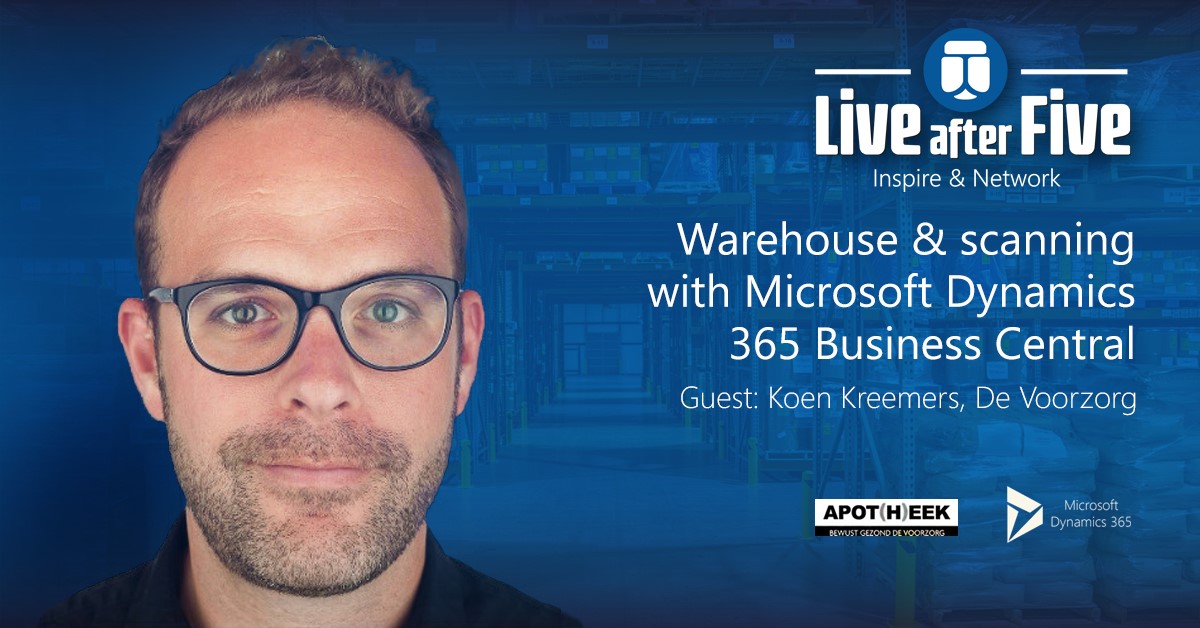 ScaptaDynamics's tweet image. Koen legt op dinsdag 19 november uit wat de voordelen zijn van warehouse &amp;amp; scanning binnen APOTHEEK de voorzorg.
Ben jij ook benieuwd? 🤩
Schrijf nu gratis in via: scapta.com/live-after-fiv….

Tot dan! 👋🏻

#teamscapta #msdyn365bc