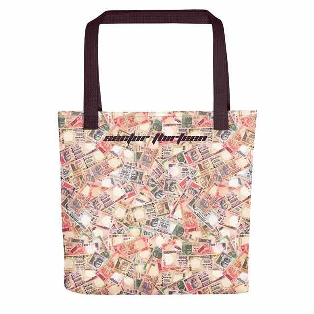 SectorThirteen's tweet photo. Eff Yo Crypto. We gotta send money back home. See you at the currency exchange. Ca$h Money Rupee Tote available now! Link in bio. https://t.co/hHYzwznY4B https://t.co/4O5SC3rnj5