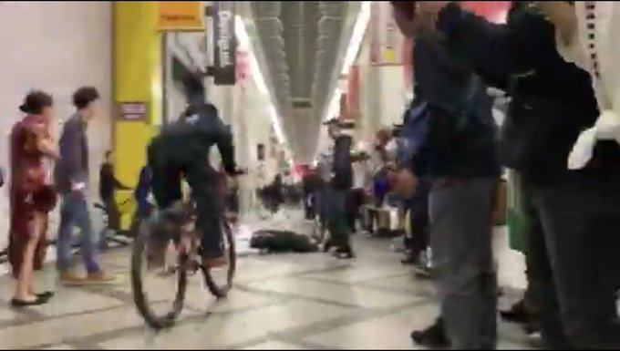 なんば 自転車 暴走 レッドヤード