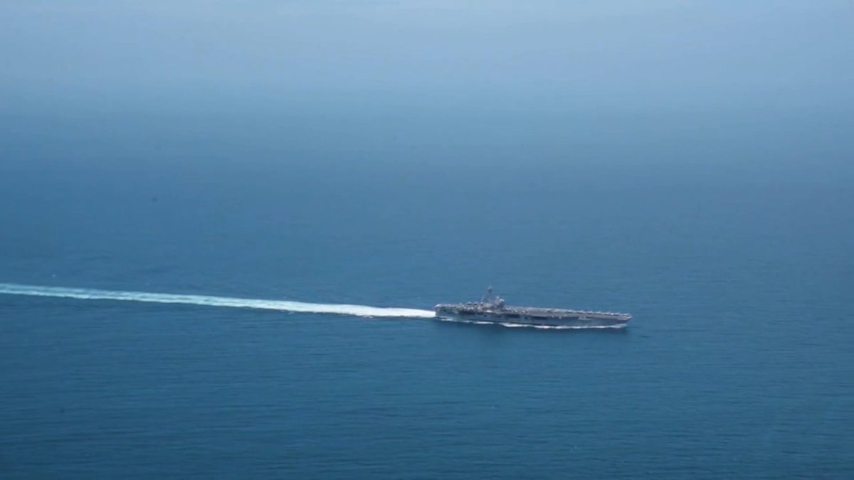 This occurred during a combat training exercise being conducted by Carrier Strike Group 11, consisting of the aircraft carrier Nimitz and the cruiser Princeton.
