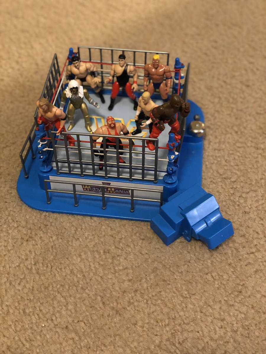 Picked up this classic today with my son. Not sure if it’s complete but it’s definitely in great condition. @ZackRyder @TheCurtHawkins @WWE #WrestlemaniaClassicSteelCage #wrestlingcollector