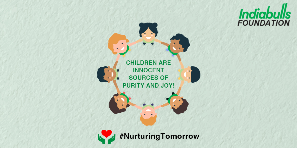 indiabullsfoun's tweet photo. A child encompasses endless playfulness and also unlimited possibilities. We're #NurturingTomorrow by having various initiatives in #education, #sanitation &amp; #nutrition. #IndiabullsFoundation wishes you a very Happy Children's Day! #Indiabulls #childrensday #childrensday2019 https://t.co/Fjz0RAGpCh