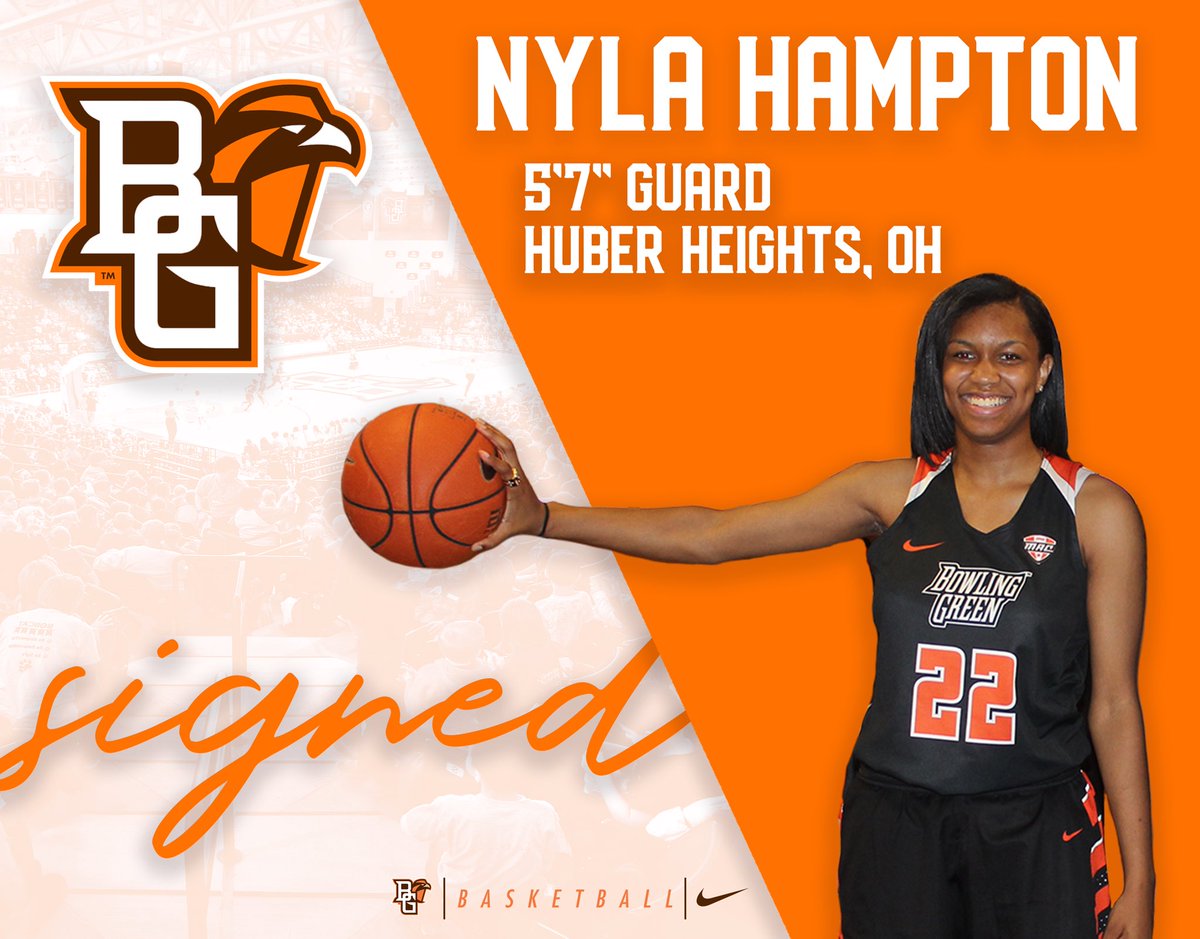 As our last 2020 signee of the night, please help us give a warm falcon welcome to Nyla Hampton, of Huber Heights, Ohio!🏀

#AyZiggy #NSD19
