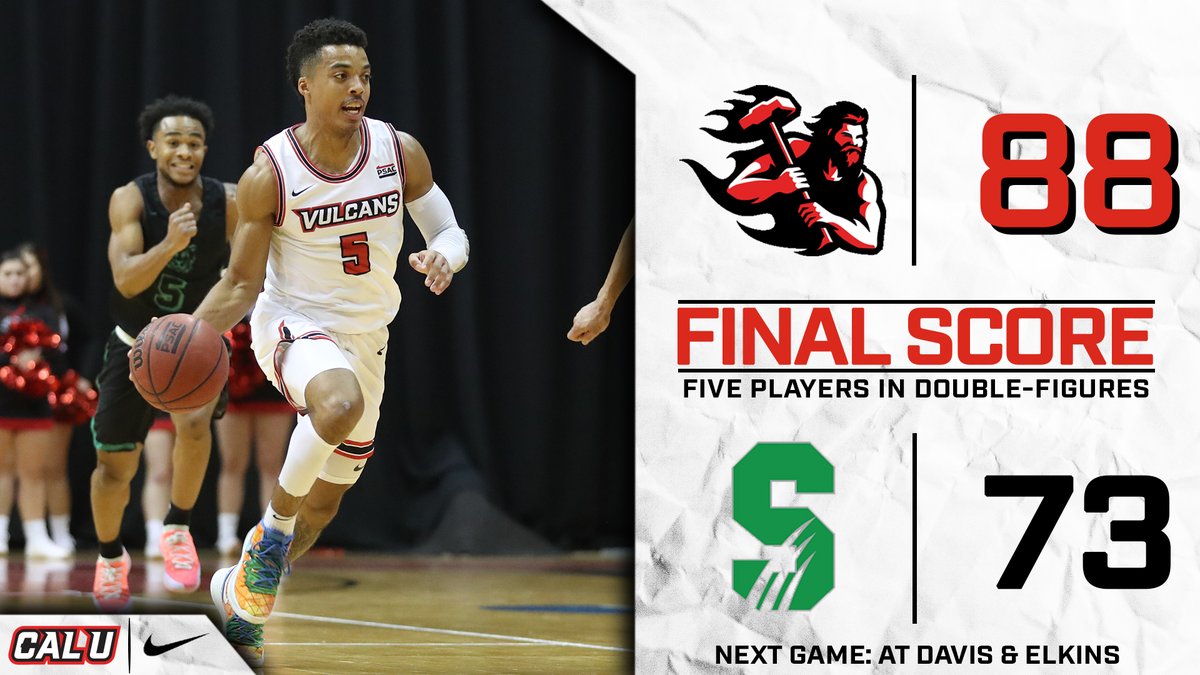 FINAL: @CALU_mbb 88, Salem 73

Pts - Pegram 24, Collins 16
Rebs - Ajike 10, Pegram 7
Asts - Hall 4, House 4
Stls - Pegram 2
Blks - T. Smith 3

Next at Davis &amp; Elkins on 11/18, 6:30PM