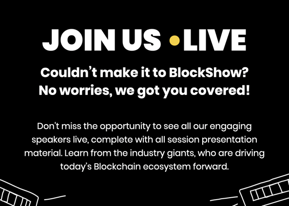 OfficialDLive's tweet image. Missed your chance to snag tickets to this years 
@BlockShowcom
 in Singapore? Don't sweat it, we have you covered! All 3 channels are live now! 🎥 #BlockShow 

Live interviews 
dlive.tv/DLive

Stage 1
dlive.tv/blockshow-stag…

Stage 2
dlive.tv/blockshow-stag…