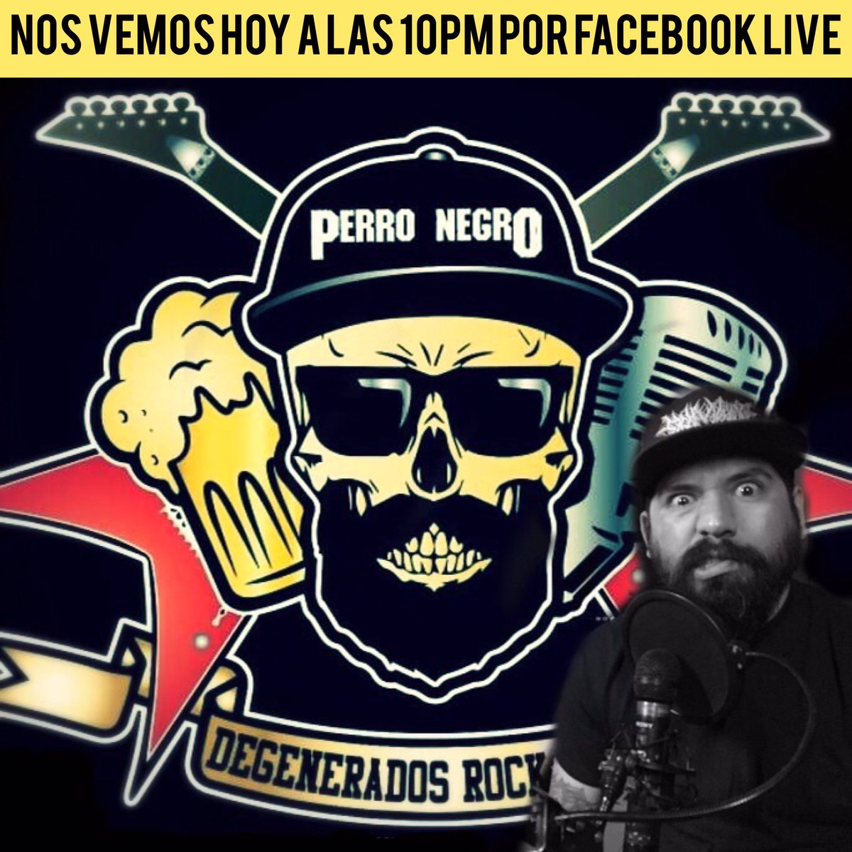 Ahorita a las 10pm por #FacebookLive #DegeneradosRockShow