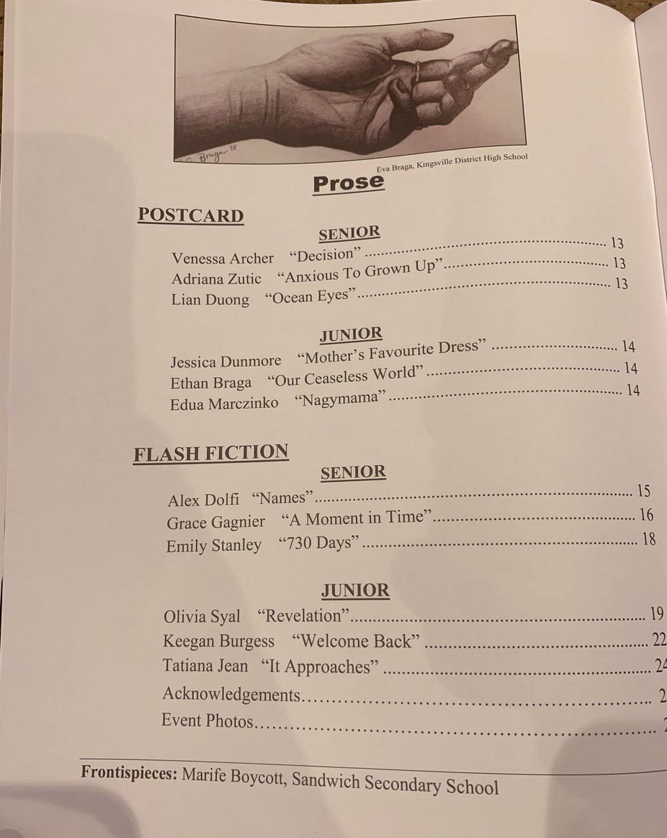 mrsbragasclass's tweet photo. Ethan was so happy to receive his copy of the 2019 Pluralist today.  His writing, entitled “Our Ceaseless World” is on p14. An extra surprise was seeing that Eva’s art work had also been featured again along with many other talented KDHS artists. @gecdsbss https://t.co/Fxg9Nk0gJs