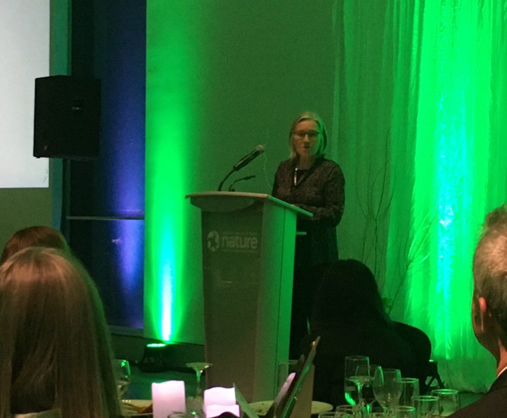 EricMeliton's tweet photo. Congratulations to @CalstoneOffice for your supportive leadership to help build the @TomLongboatPS raingarden and pollinator habitat with @TRCA_HQ and @tdsb. Was great to share the experience of winning the 2019 @MuseumofNature Nature Inspiration Award. #natureawards https://t.co/0uqp7uDnPA