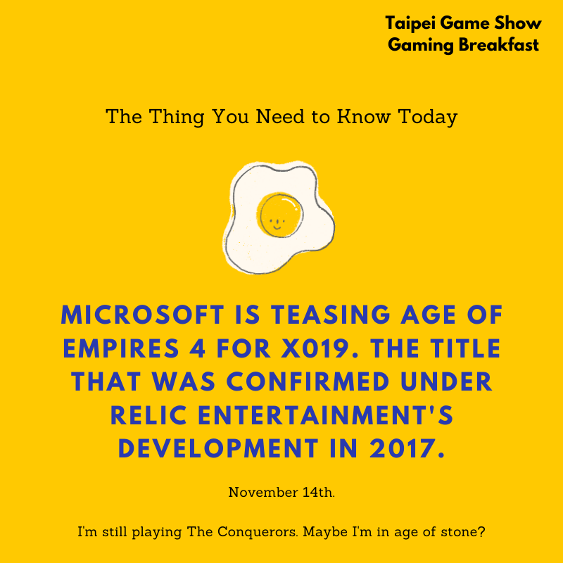 TaipeiGameShow's tweet photo. Mandatum? Ba bat bat battel!!!
#TaipeiGameShow #GamingBreakfast #AgeofEmpires #AgeofEmpires4 #X019 https://t.co/4JMxSNLnLr