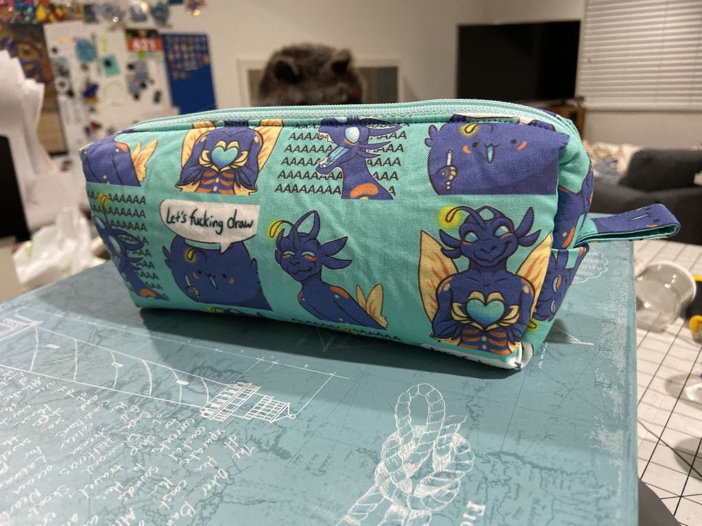 I made a new pencil pouch with my face on it!!! It also has a second small mesh pouch on the inside too! Now all my stuff can fit in one thing!! 
#talisoundwave #pencilpouch