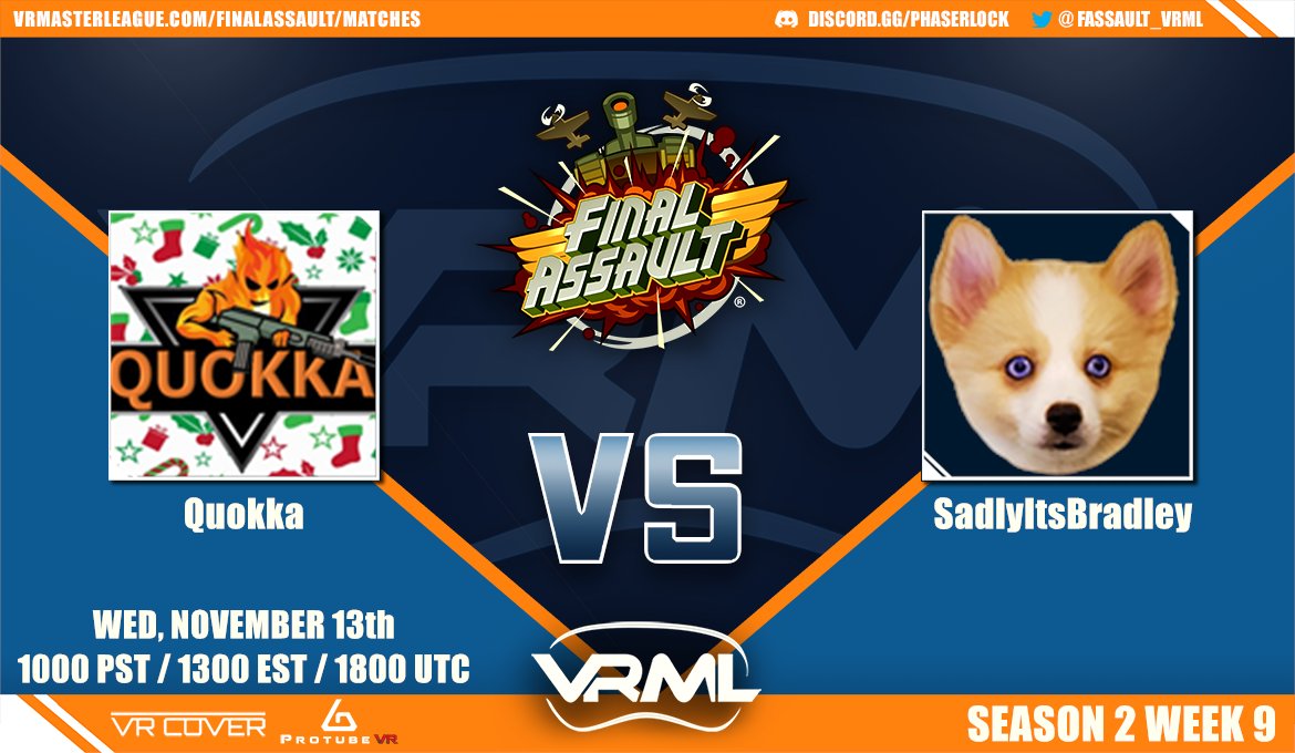 FAssault_VRML's tweet photo. What a battle! @QuokaFlocaFlame beat @SadlyItsBradley in a series that went ended 2 to 1. 

Now, both have won a match. Don't you think there should be a rematch?🔥🔥
#FinalAssault #VResports #VRRTS #RTS https://t.co/mr7GO4DtrI