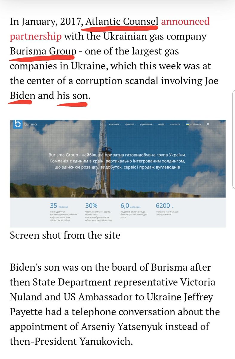 Hey hey hey close your eyes it's nothing to see.... Jan 2017 Atlantic Counsel announced partnership with Ukraine gas company BURISMA GROUP