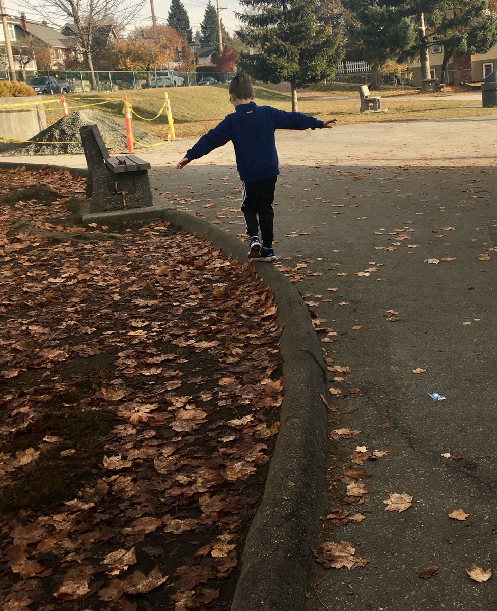 On #WorldKindnessDay2019 this little one touched my heart- ran ahead to help his struggling classmate balance then ran back to complete his own balancing task.